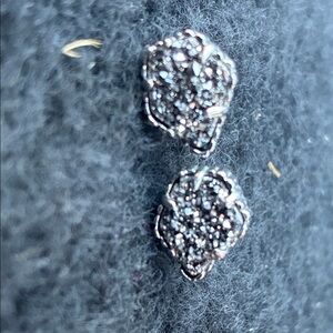 Kendra Scott Silver Textured Earrings